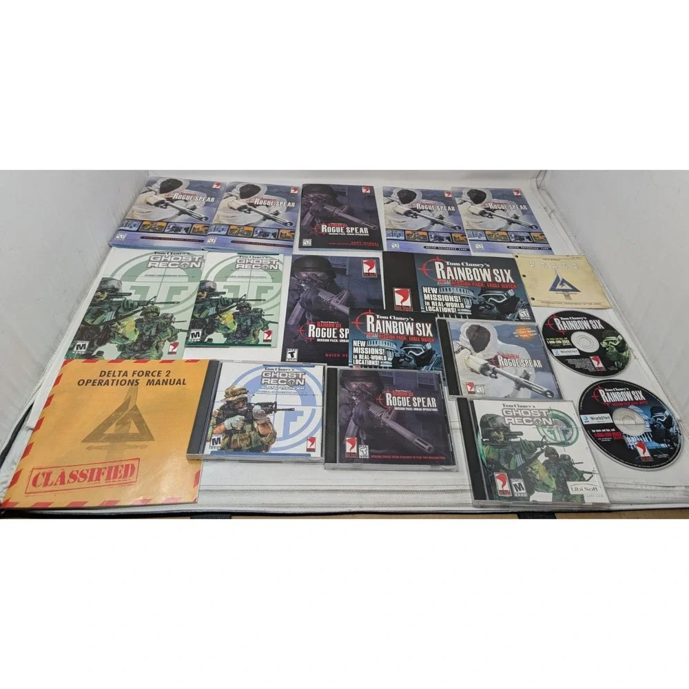 Tom Clancy's Ghost Recon & Rainbow Six PC Game Lot Rogue Spear‎ & More VTG